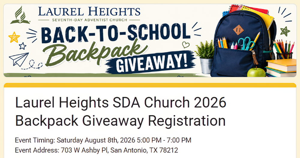 Image of Backpack Registration Form